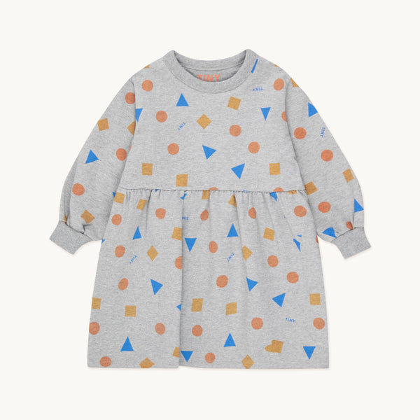 Geometric Dress – medium grey heather