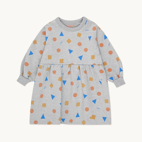 Geometric Dress – medium grey heather