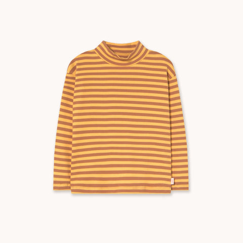Stripes Rib Mockneck – soft yellow