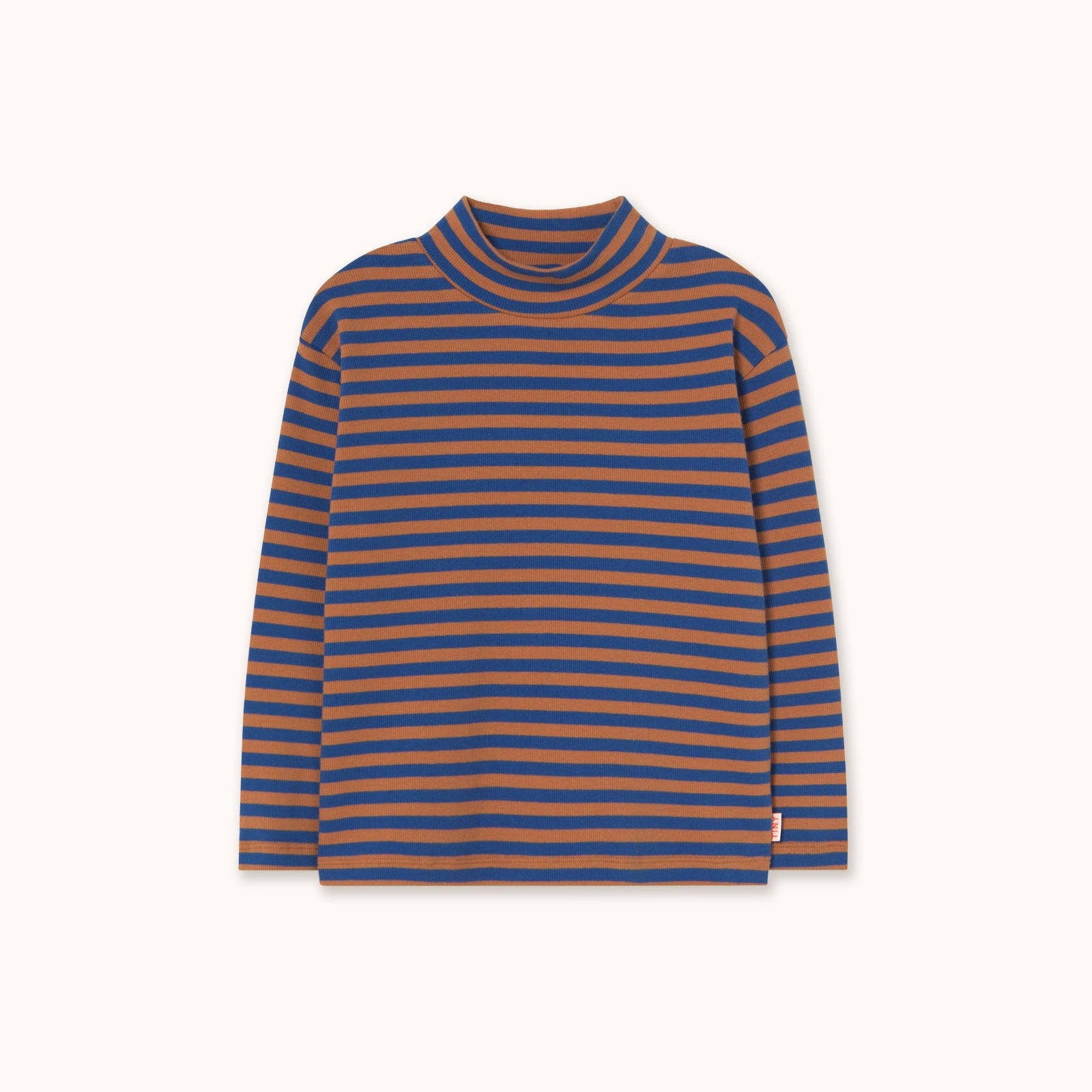 Stripes Rib Mockneck – dark blue