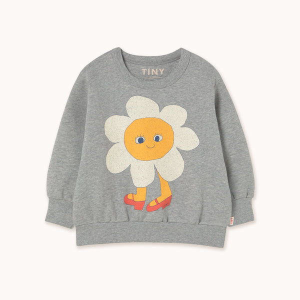 Flower Graphic Sweatshirt – medium grey heather