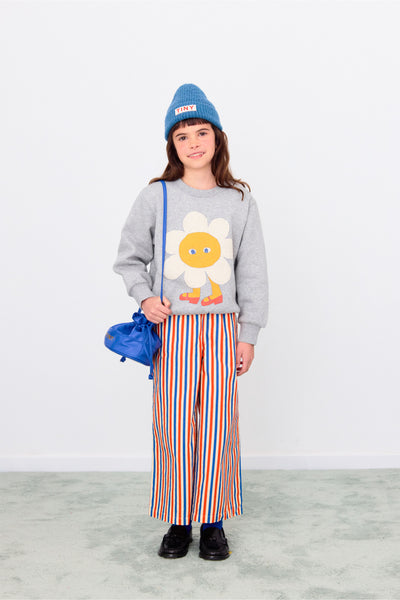 Flower Graphic Sweatshirt – medium grey heather