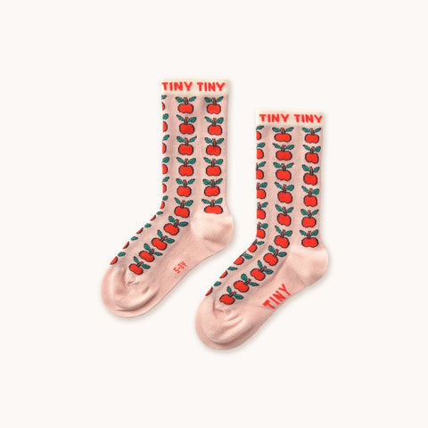 Apples Medium Socks – wild rose