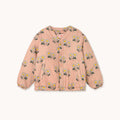 Winter Flowers Padded Jacket – dark nude