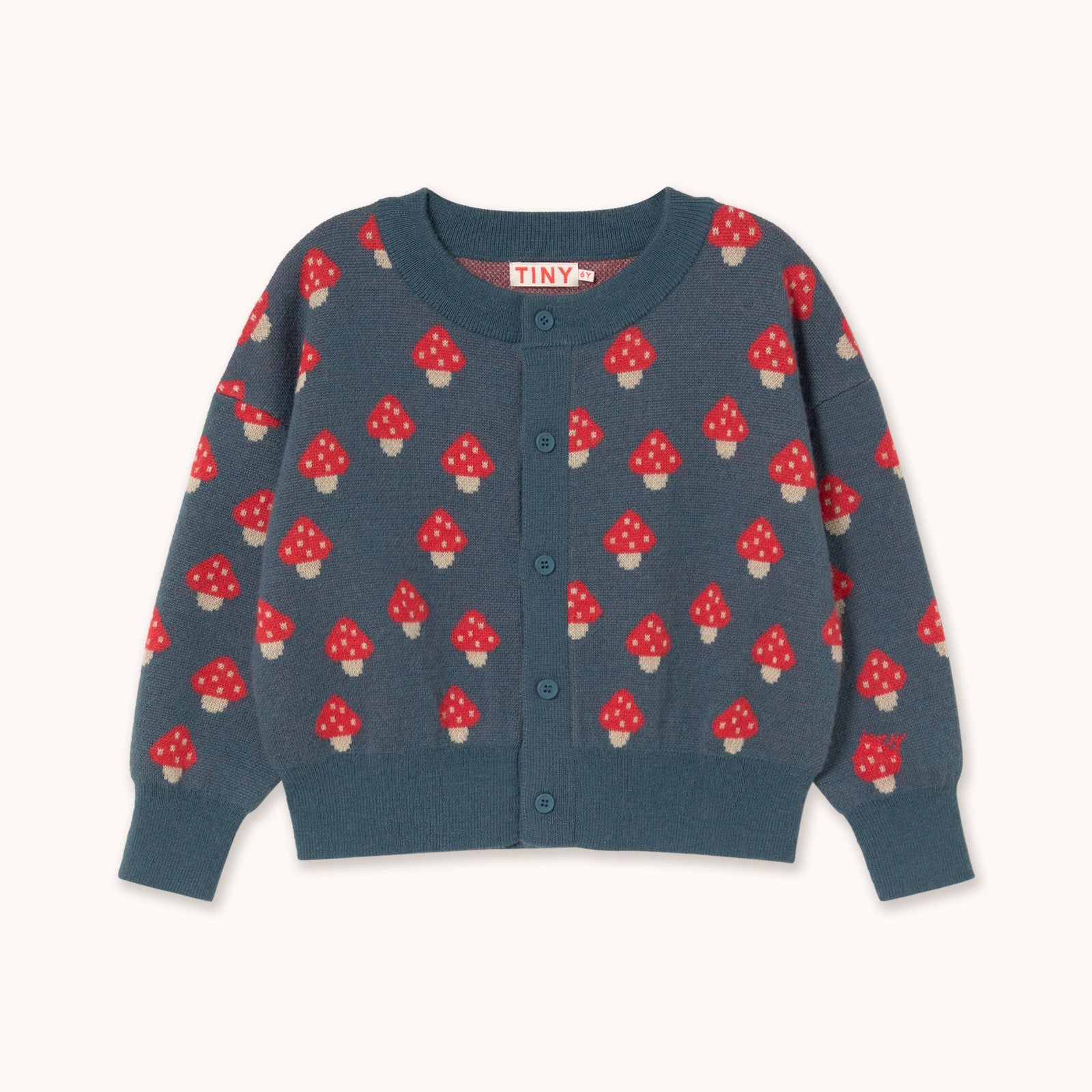 Tiny Mushrooms Cardigan – stone