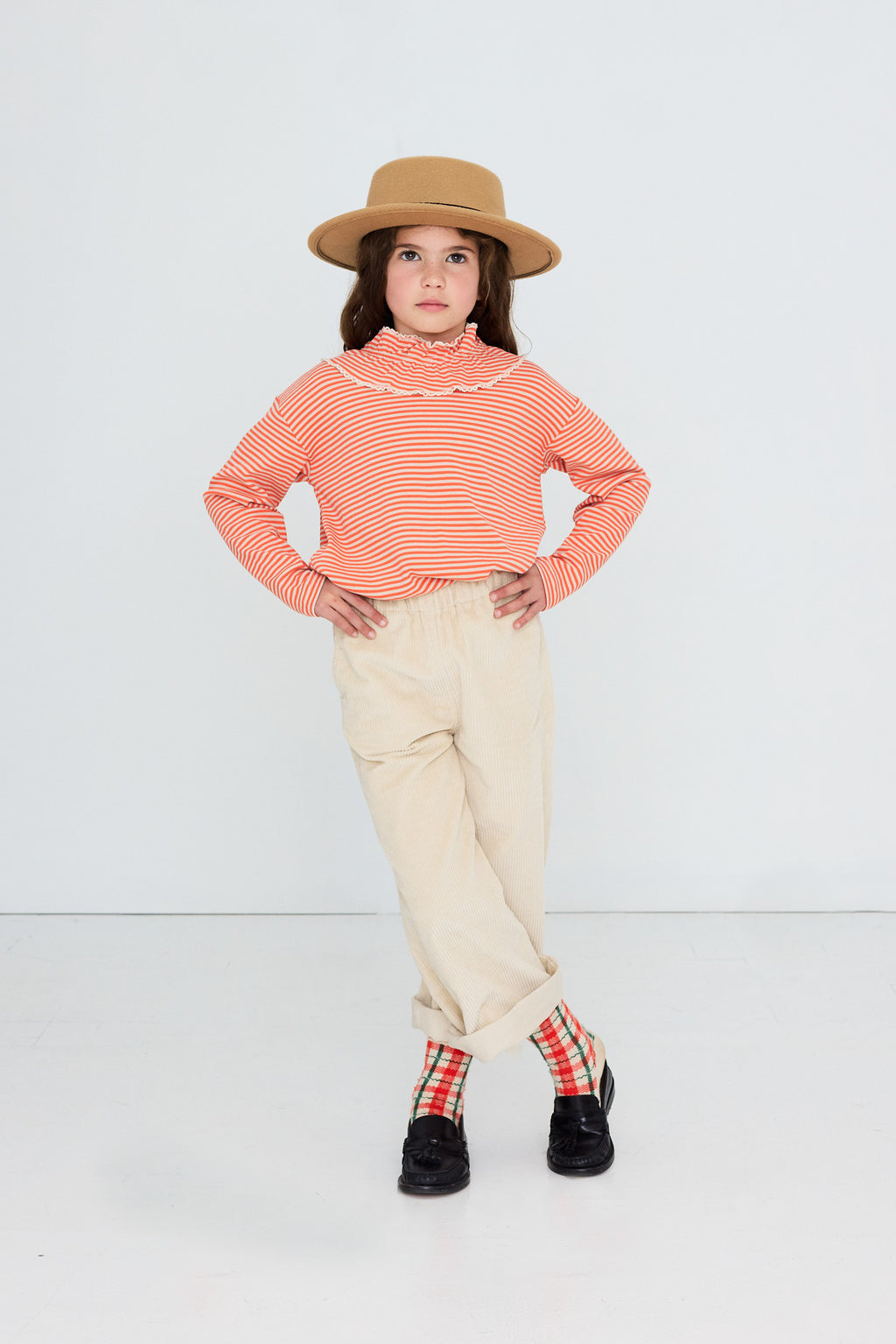Stripes Rib Tee – summer red