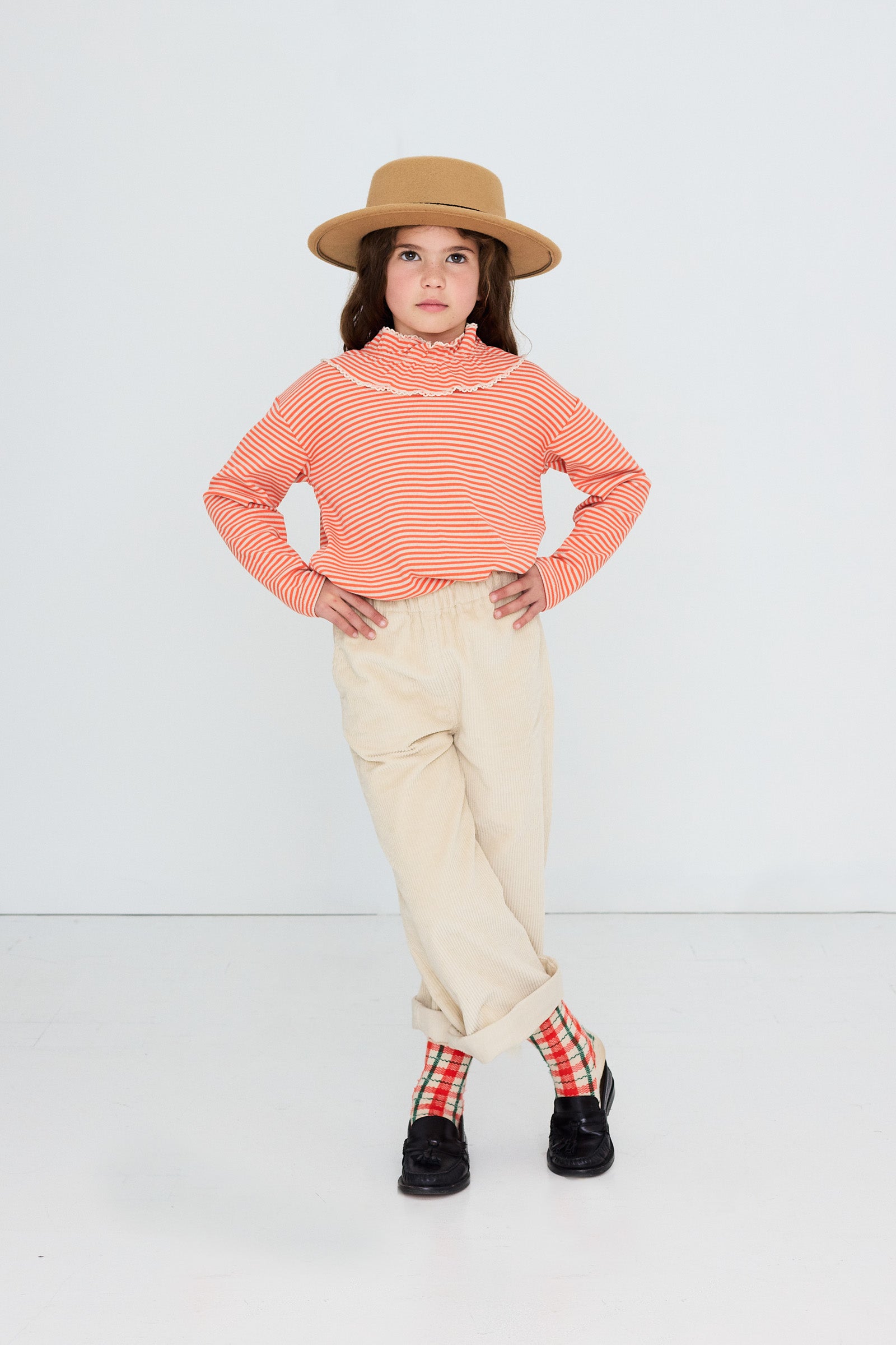 Stripes Rib Tee – summer red