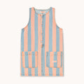 Pink Stripes Denim Dress – denim light wash