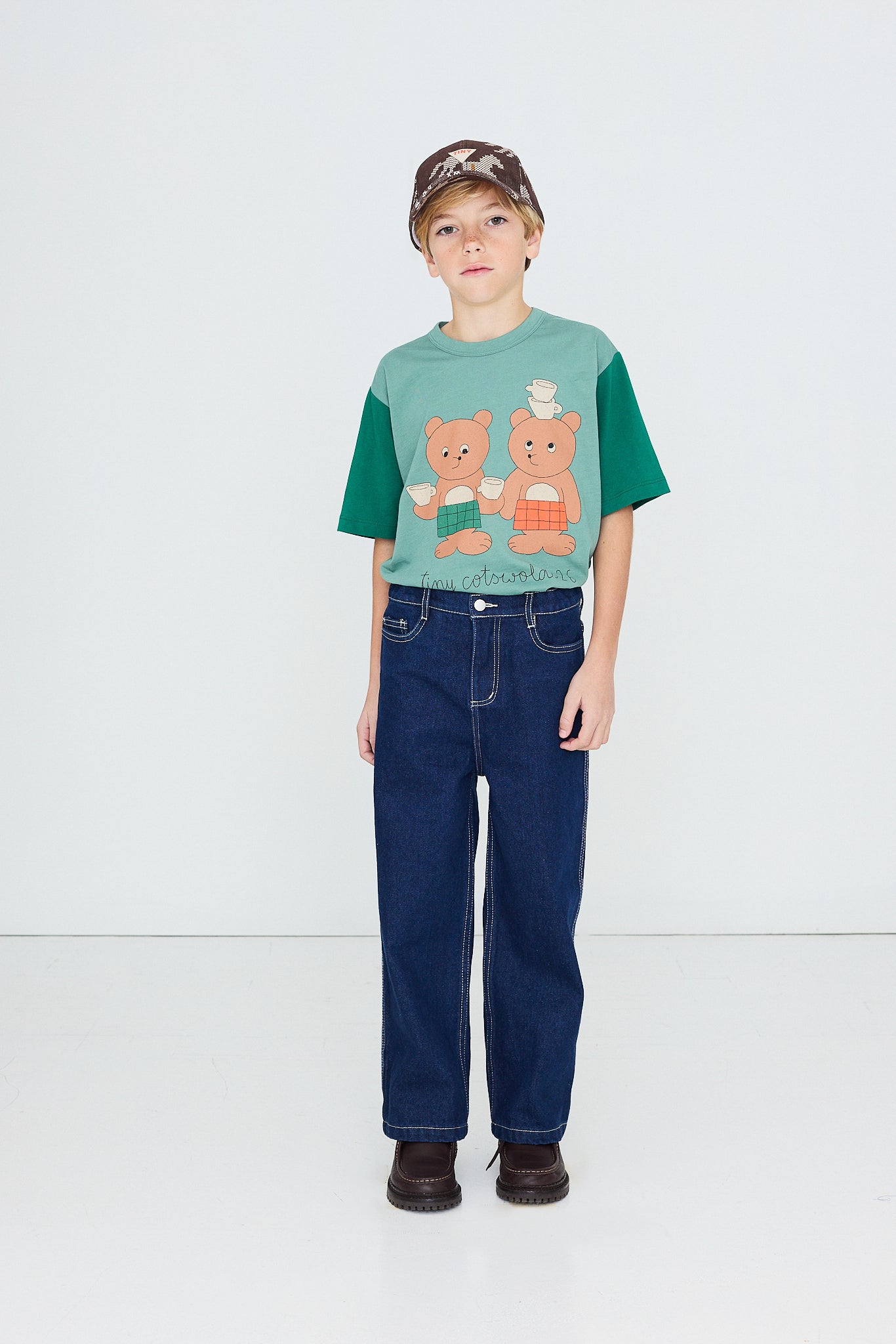 Tiny Tea Room Graphic Tee – teal