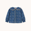 Dots Flowers Blouse – light navy