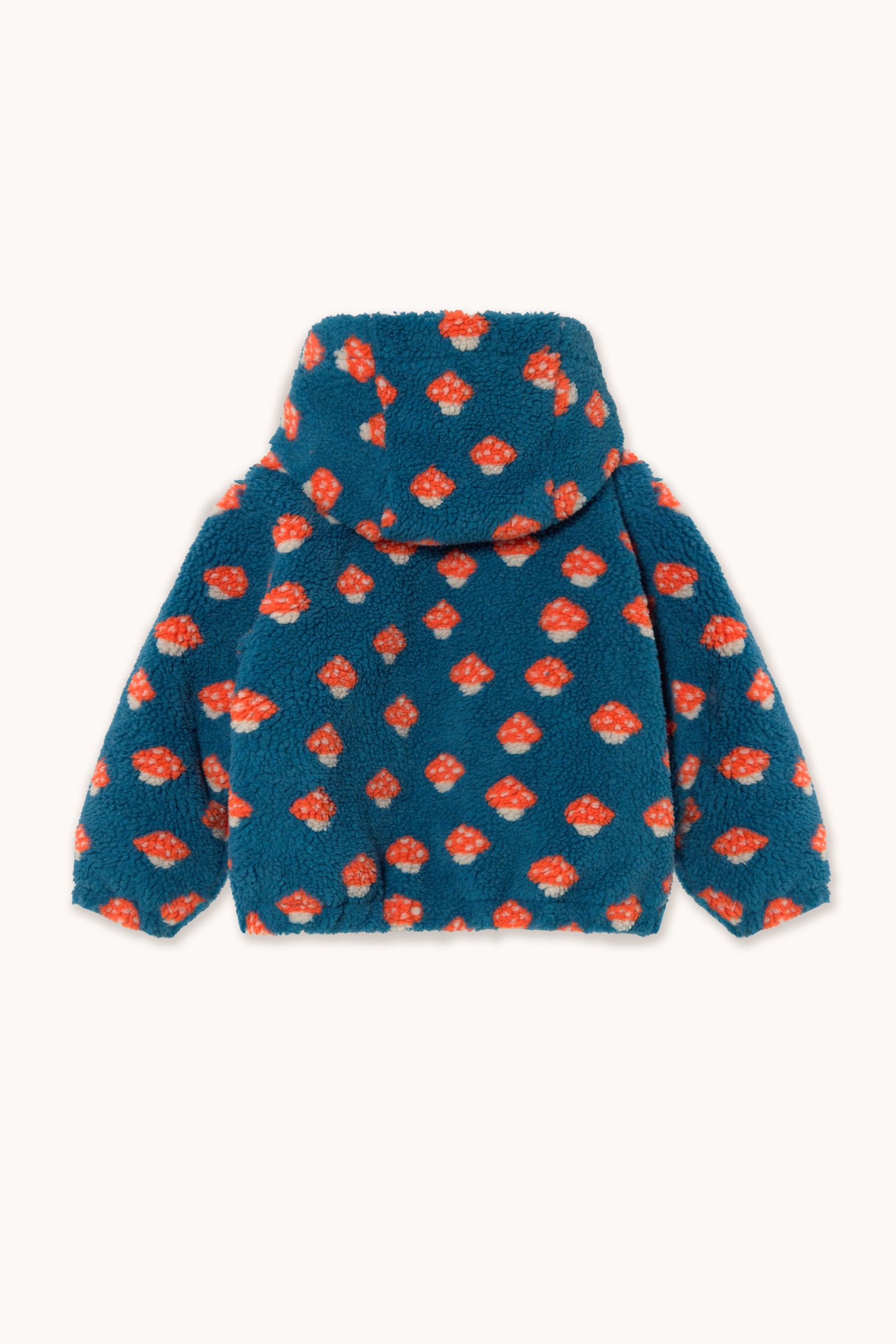 Tiny Mushrooms Sherpa Hoodie – petrol blue