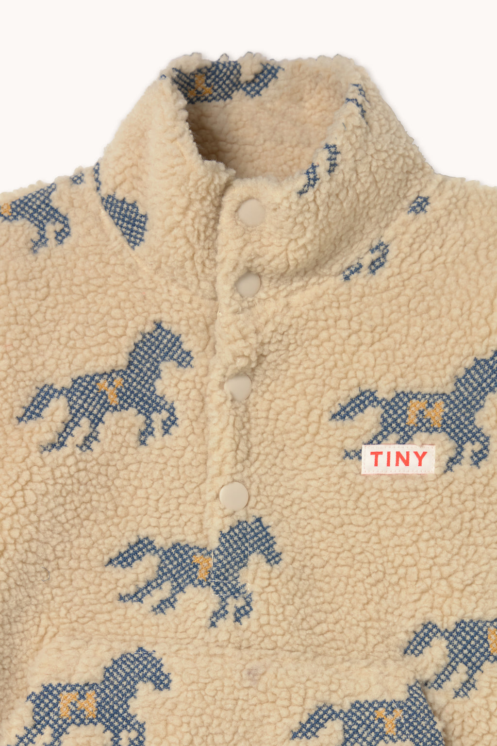 Horses Sherpa Sweatshirt – vanilla