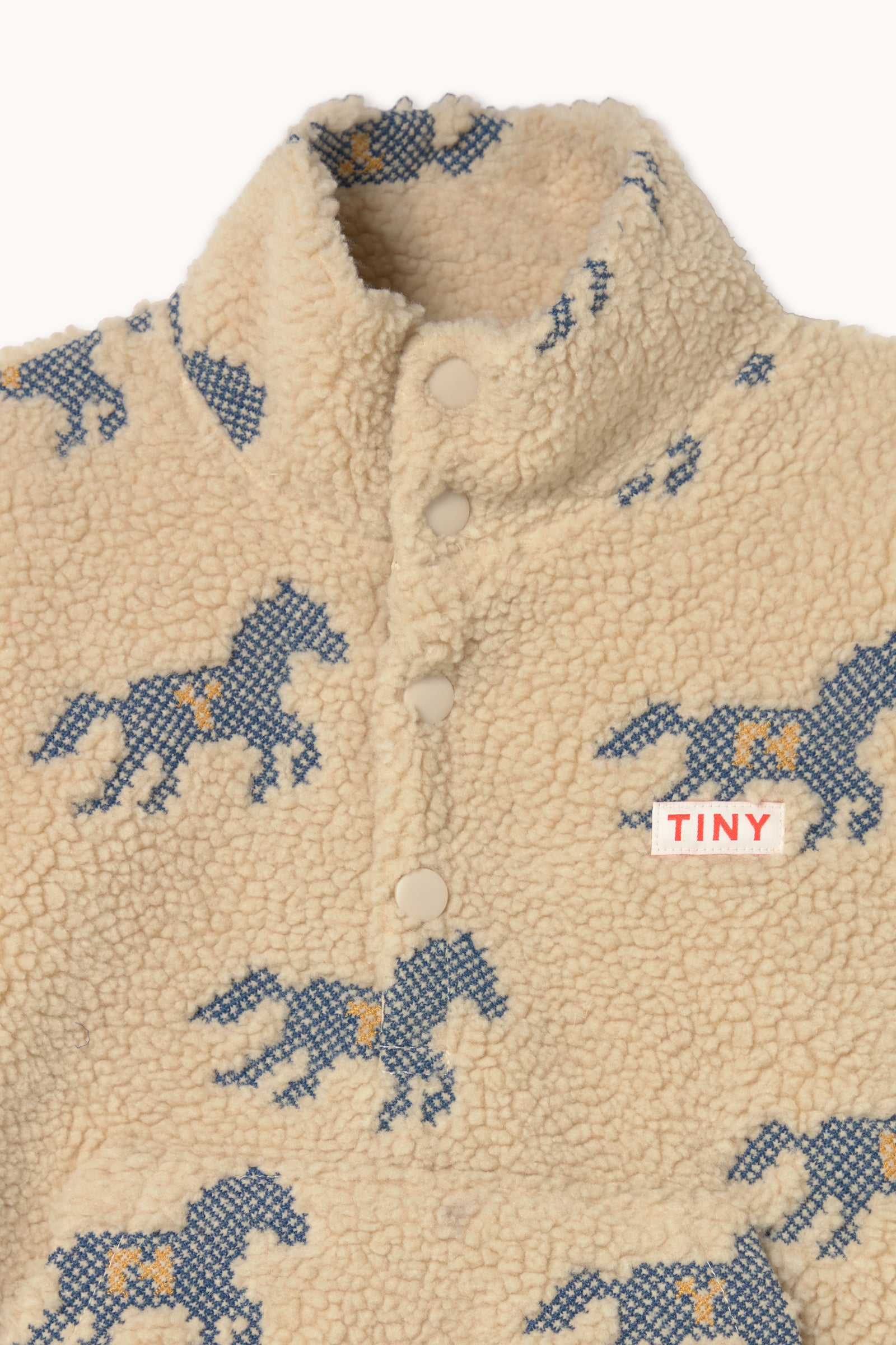 Horses Sherpa Sweatshirt – vanilla