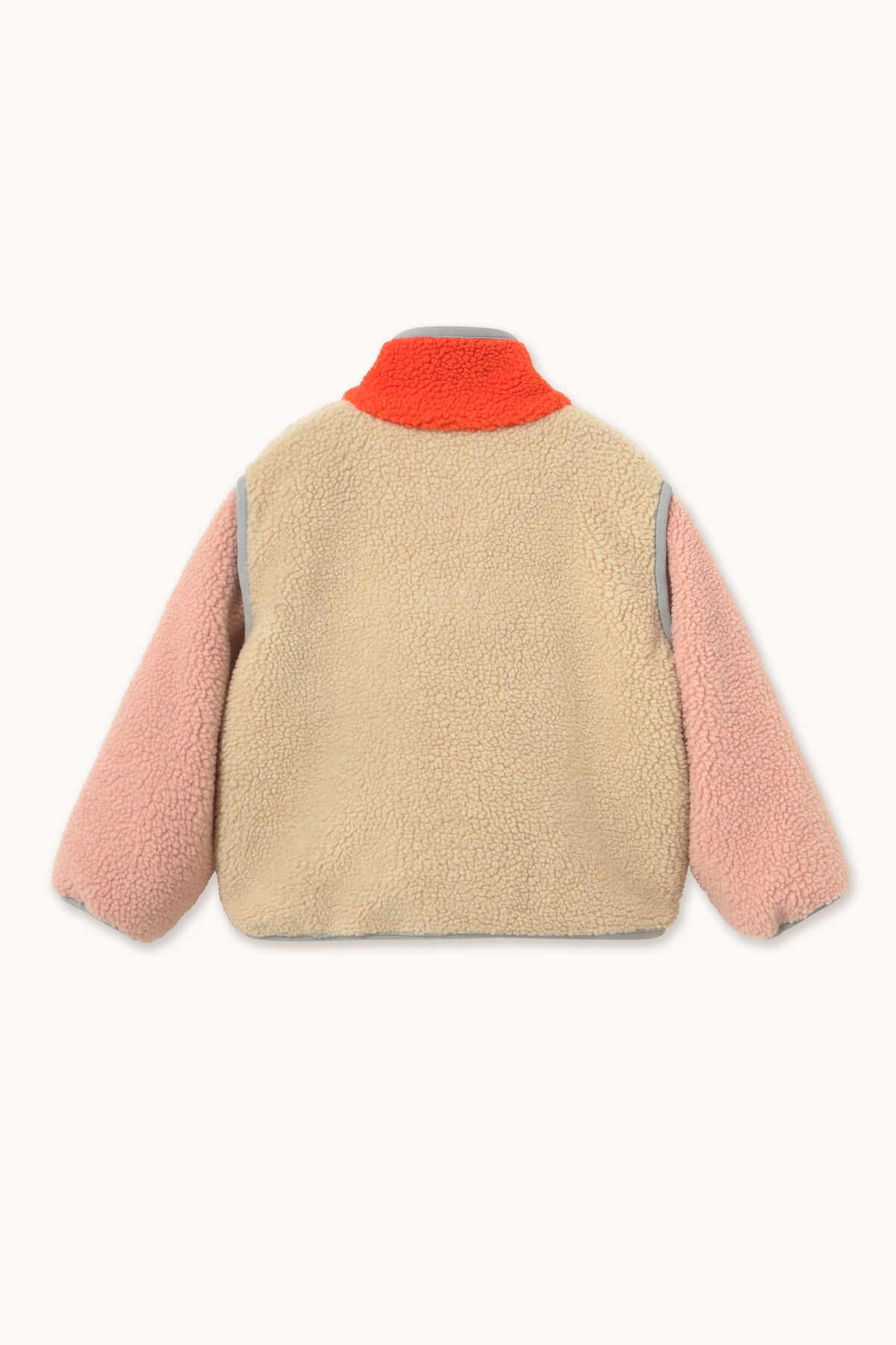 Color Block Sherpa Jacket – vanilla