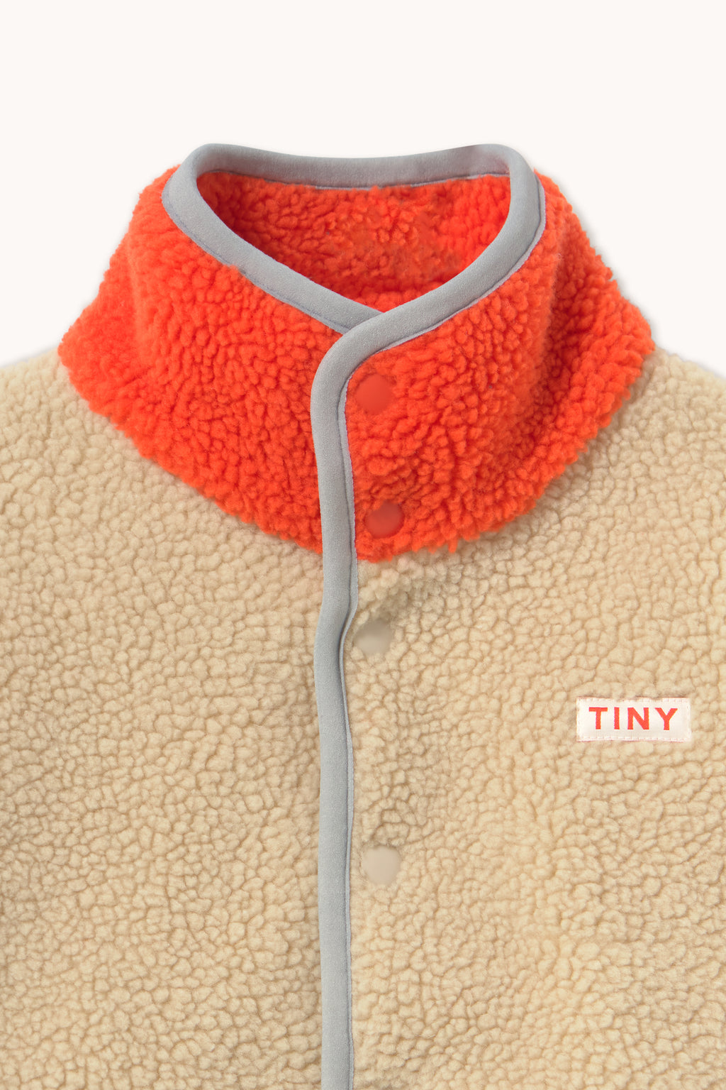 Color Block Sherpa Jacket – vanilla