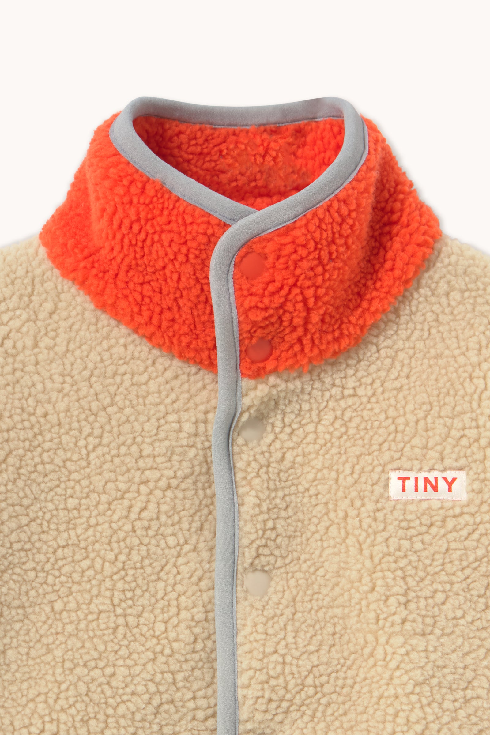 Color Block Sherpa Jacket – vanilla