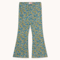Flower Pattern Rib Pant – washed blue