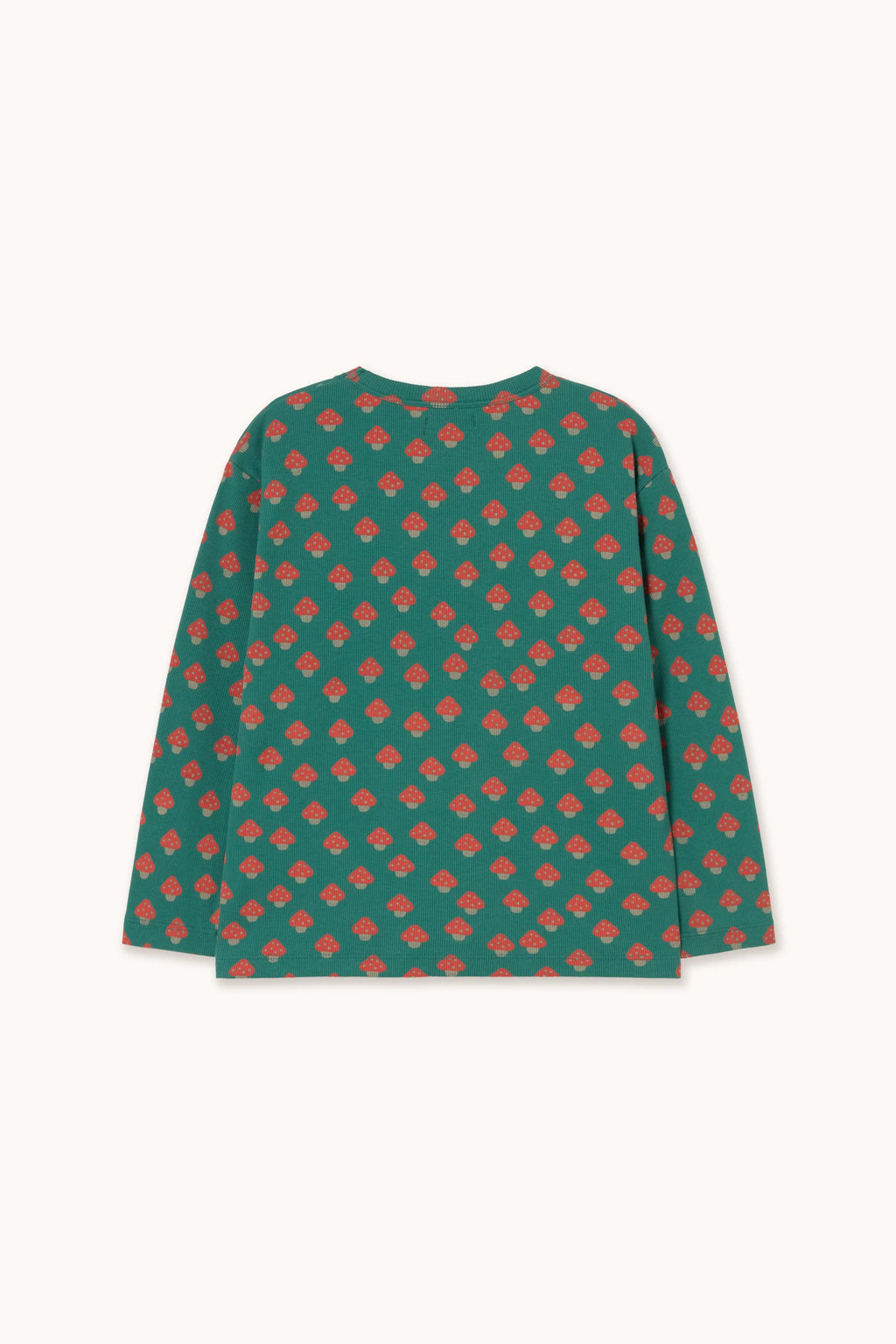 Mini Mushrooms Rib Tee – dark green