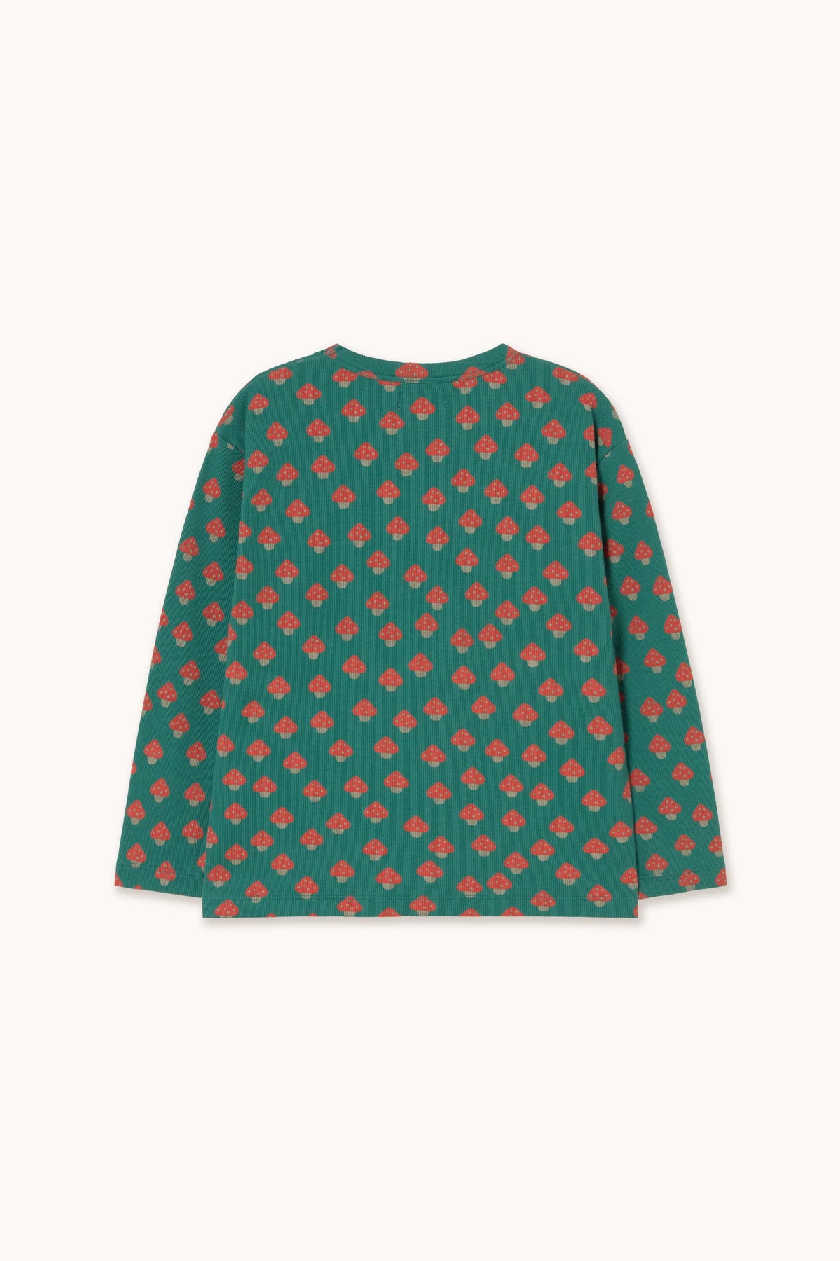Mini Mushrooms Rib Tee – dark green