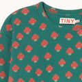 Mini Mushrooms Rib Tee – dark green