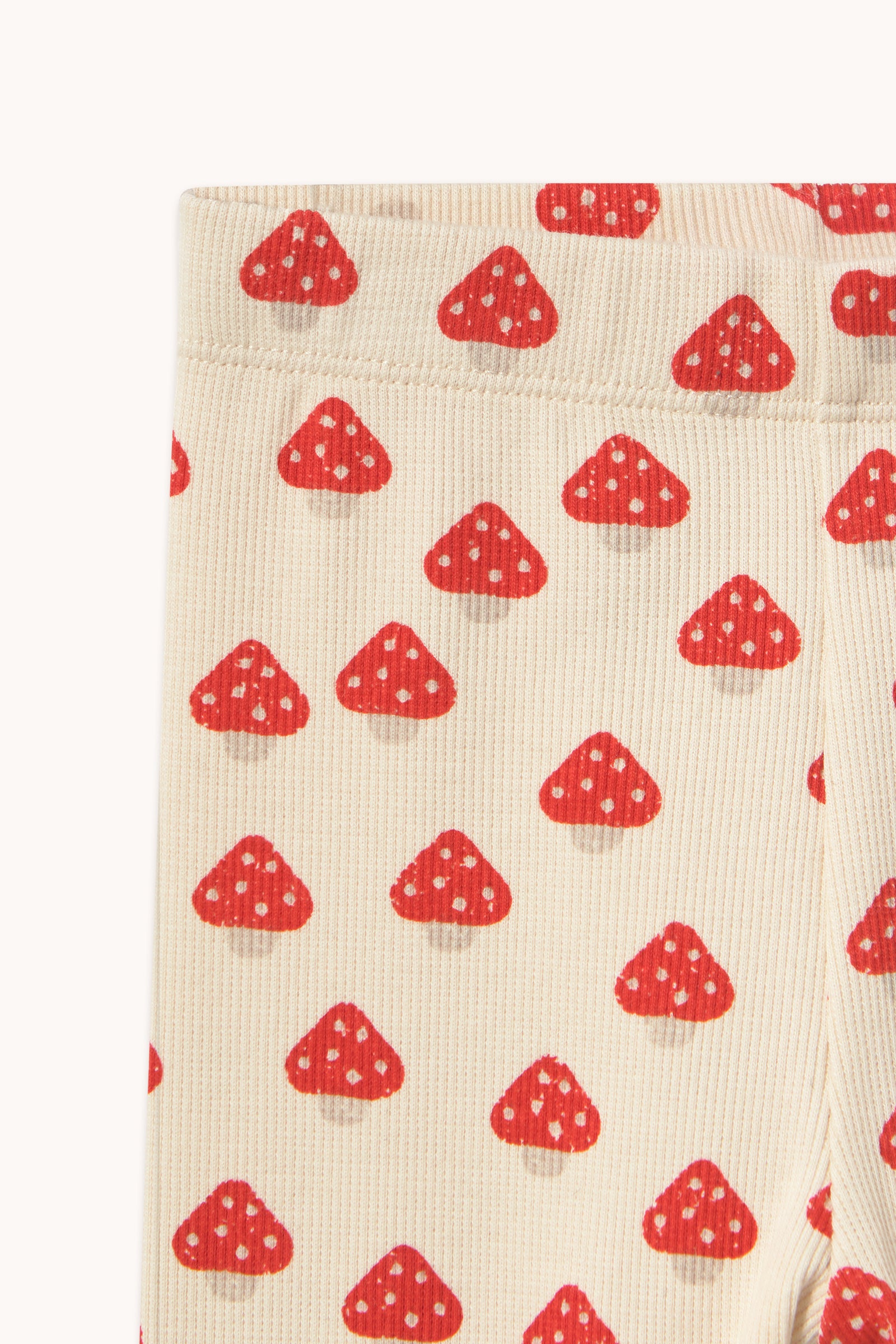 Mini Mushrooms Rib Baby Pant – base ivory