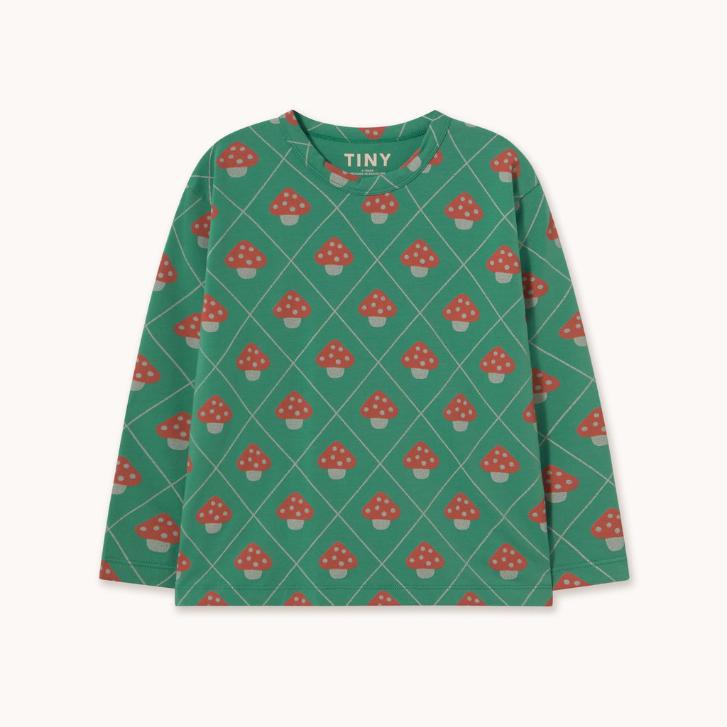 Mushrooms Tee – dark emerald