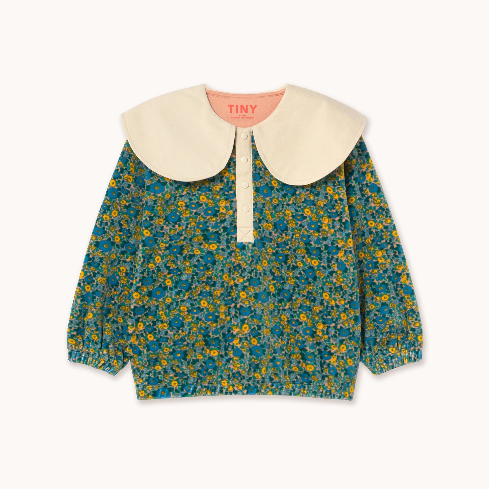 Flower Pattern Sweatshirt – dark nude