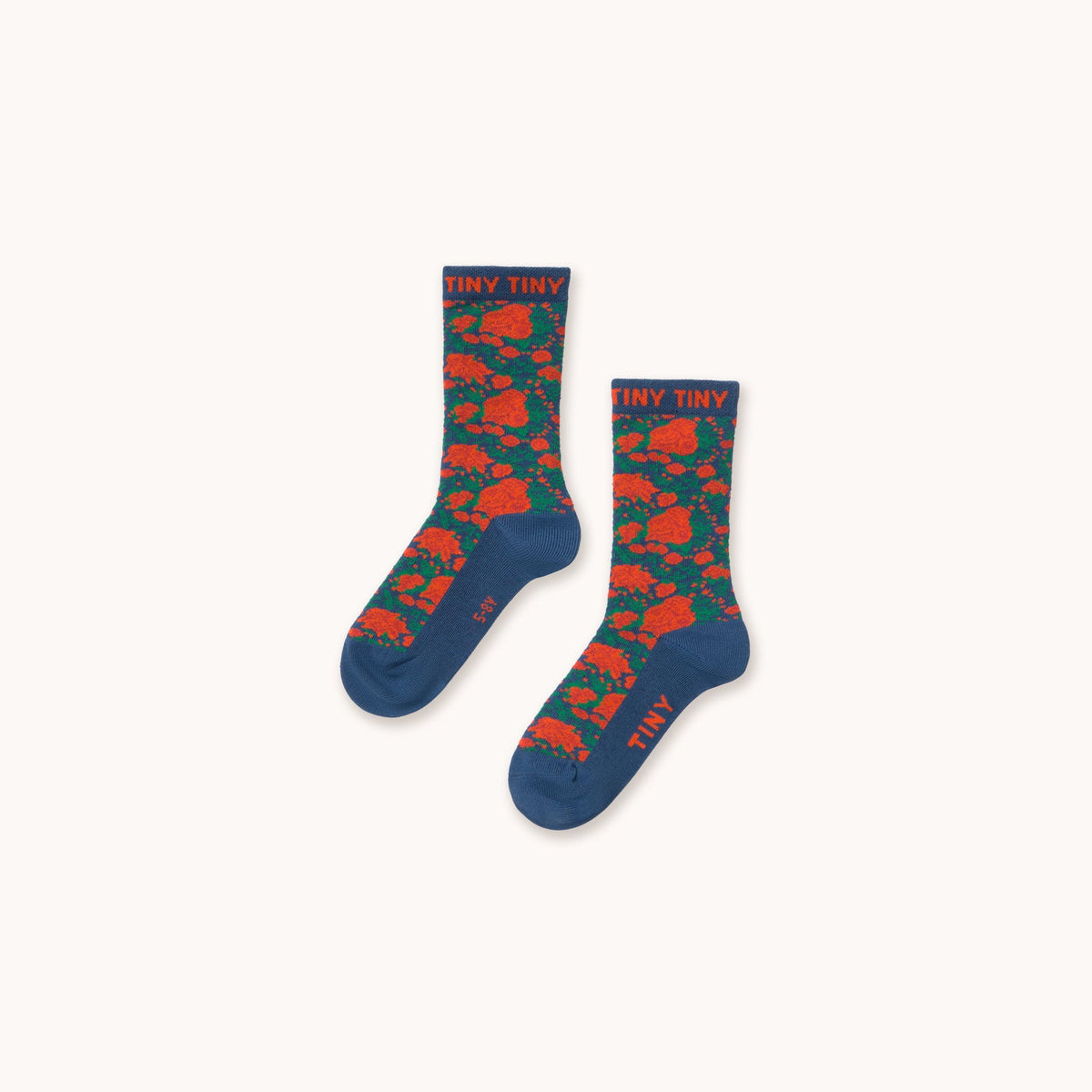 Roses Medium Socks – light navy