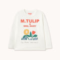 Tulip & Daisy Graphic Sleeve Tee – off-white