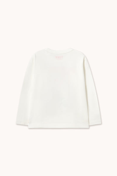 Tulip & Daisy Graphic Sleeve Tee – off-white