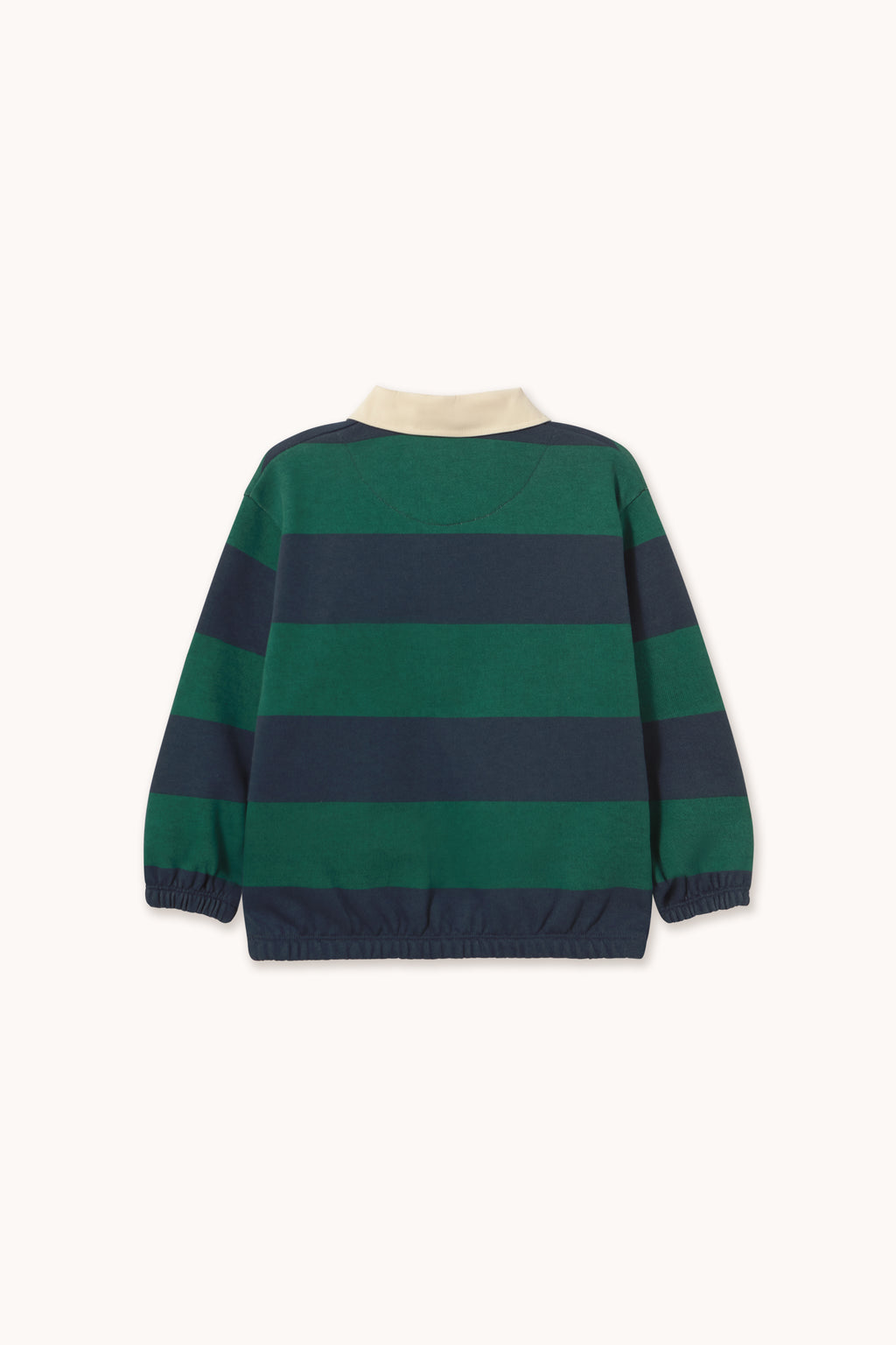Navy Stripes Polo Sweatshirt – dark green