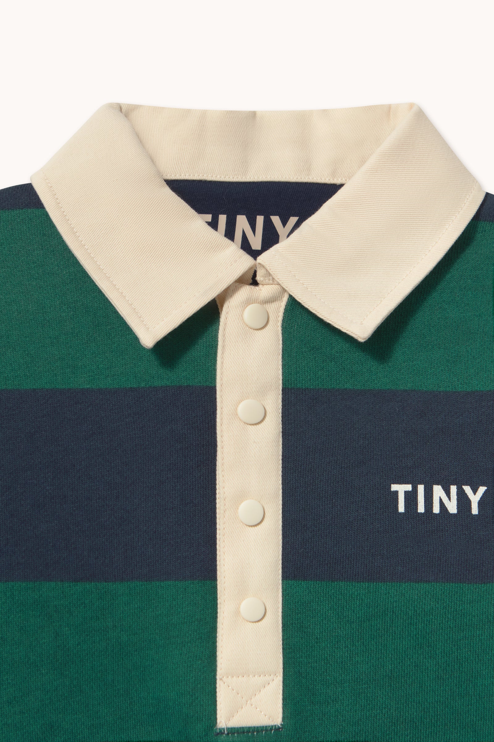Navy Stripes Polo Sweatshirt – dark green