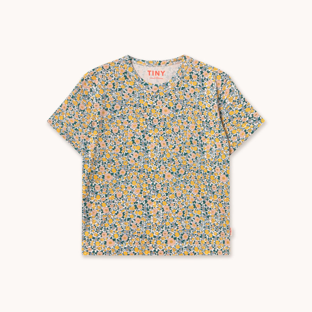 Flower Pattern Tee – pastel pink