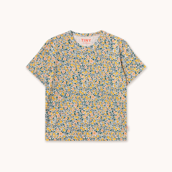 Flower Pattern Tee – pastel pink