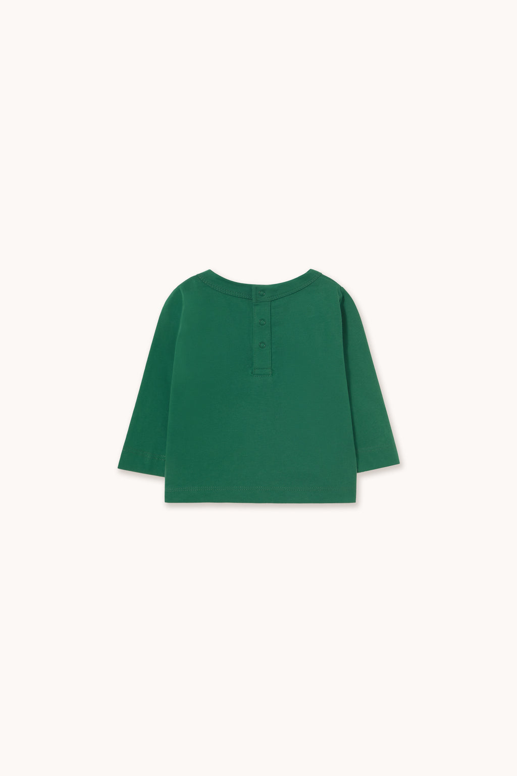 Two Dogs Graphic Baby Tee – dark green