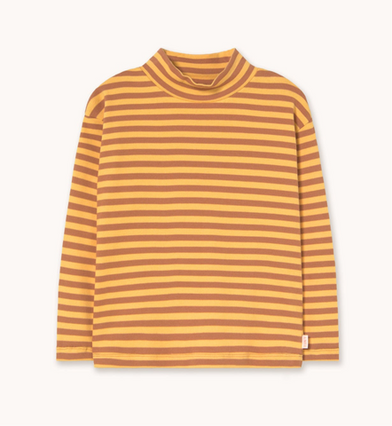Stripes Rib Mockneck – soft yellow