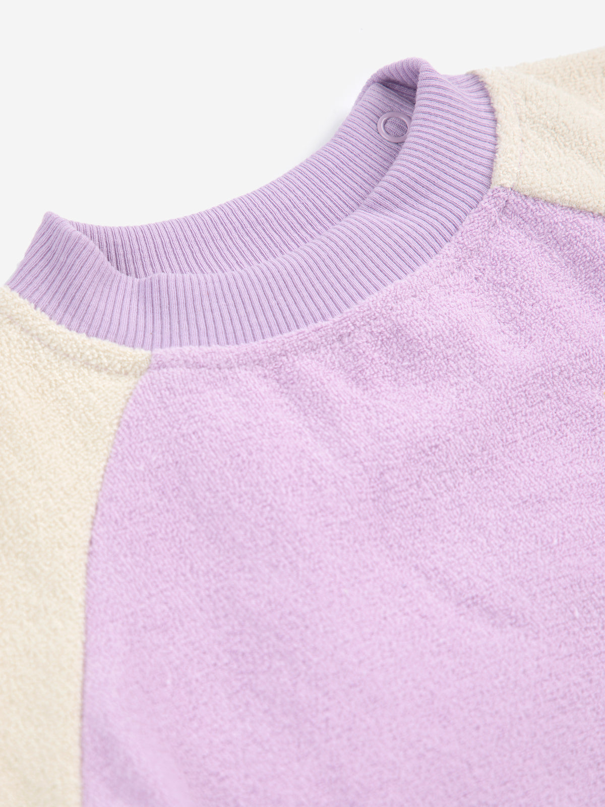 Lila Color Block Terry Sweatshirt