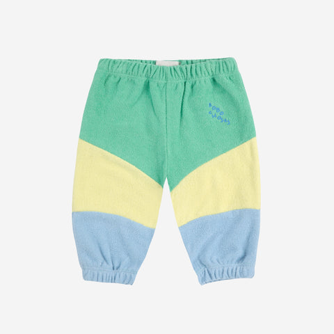 Baby Green Color Block Jogging Pants