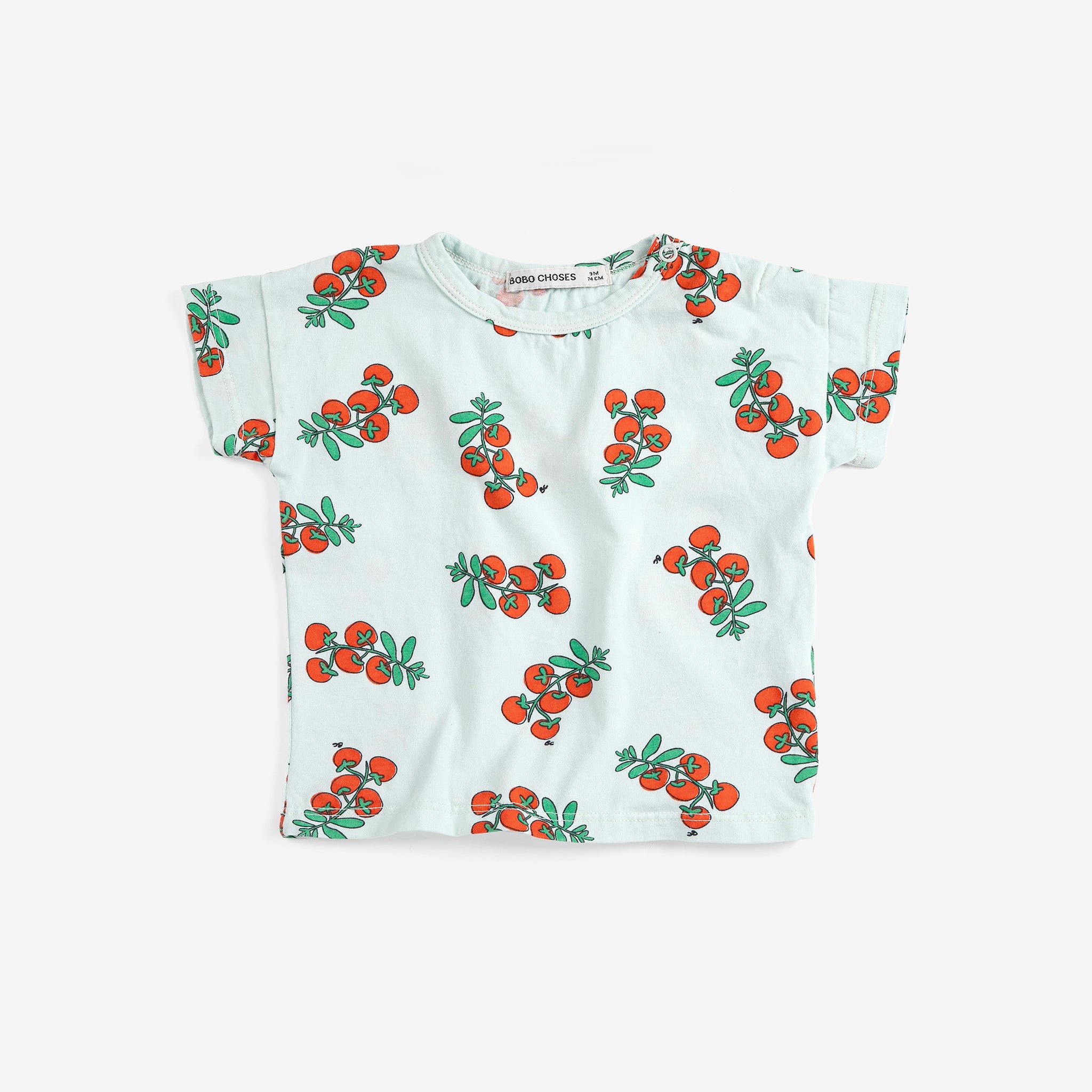 Baby Juicy Tomatoes All Over T-Shirt – light blue