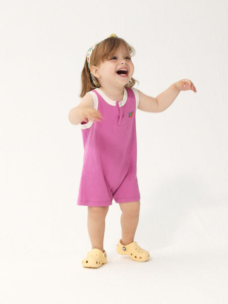 Tangerine playsuit – fuchsia