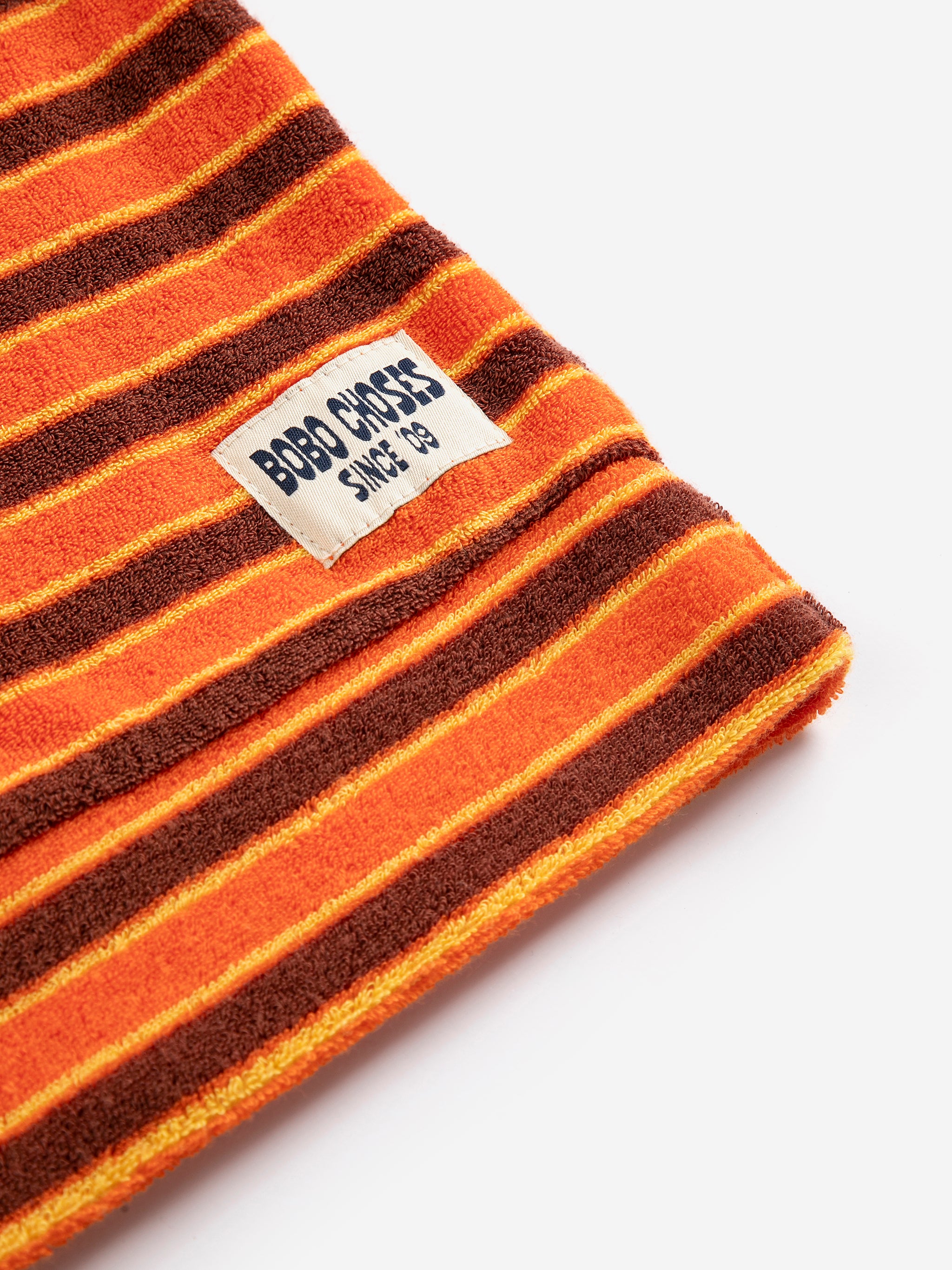 Striped Brick Terry Cloth Polo – orange