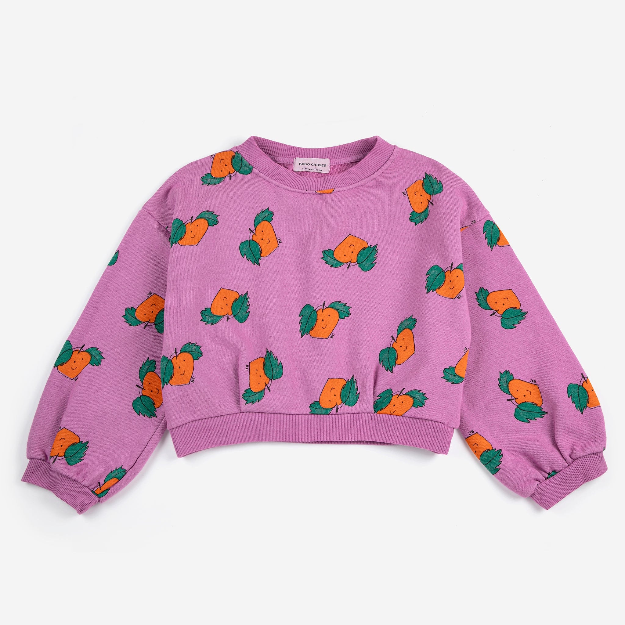 Tangerine All Over Cropped Sweatshirt – purple