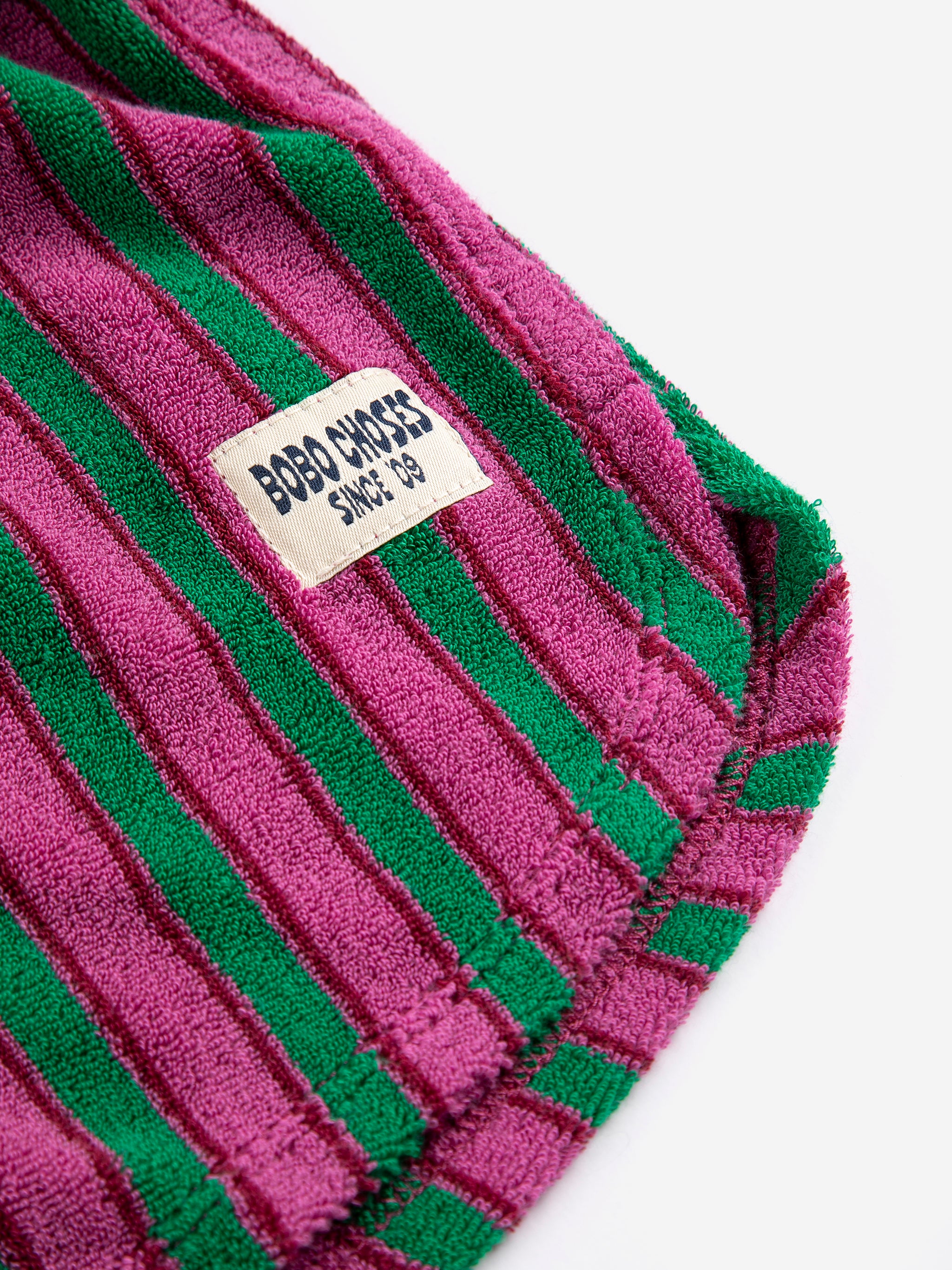 Striped Terry Cloth Shorts – purple