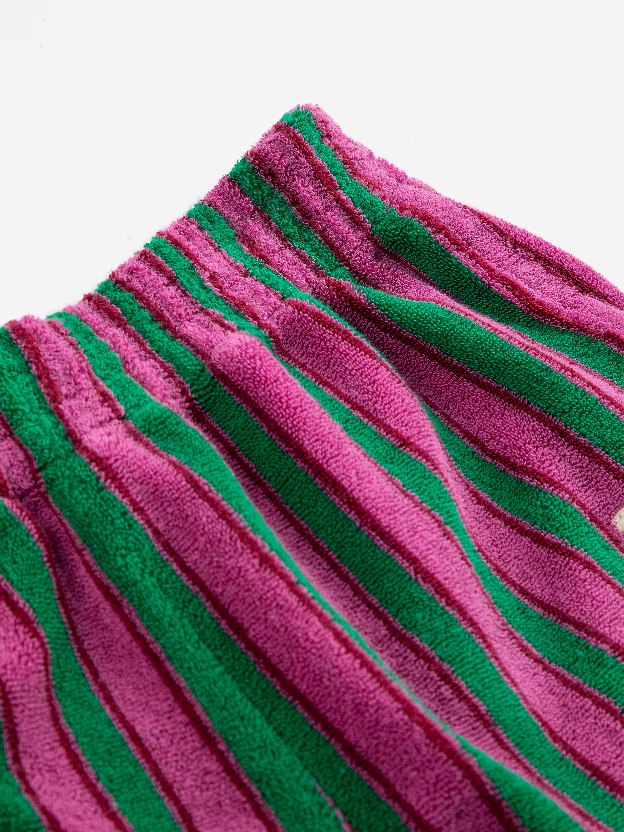 Striped Terry Cloth Shorts – purple