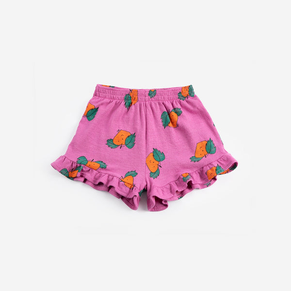 Tangerine All Over Ruffled Shorts – purple