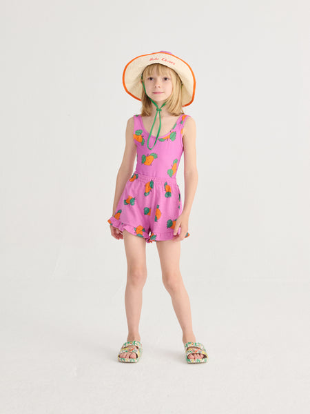 Tangerine All Over Ruffled Shorts – purple