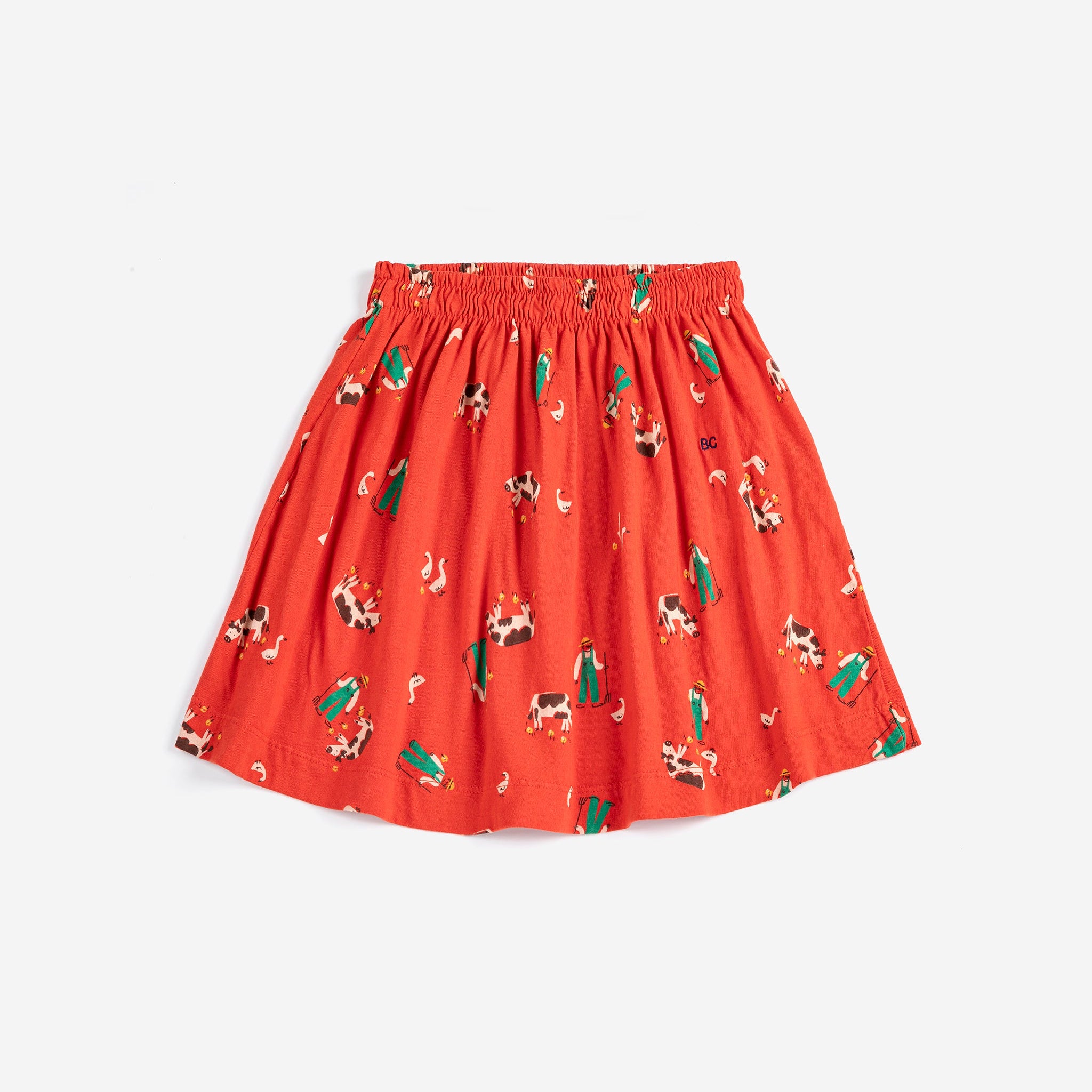 Farm Adventure all over skirt – red