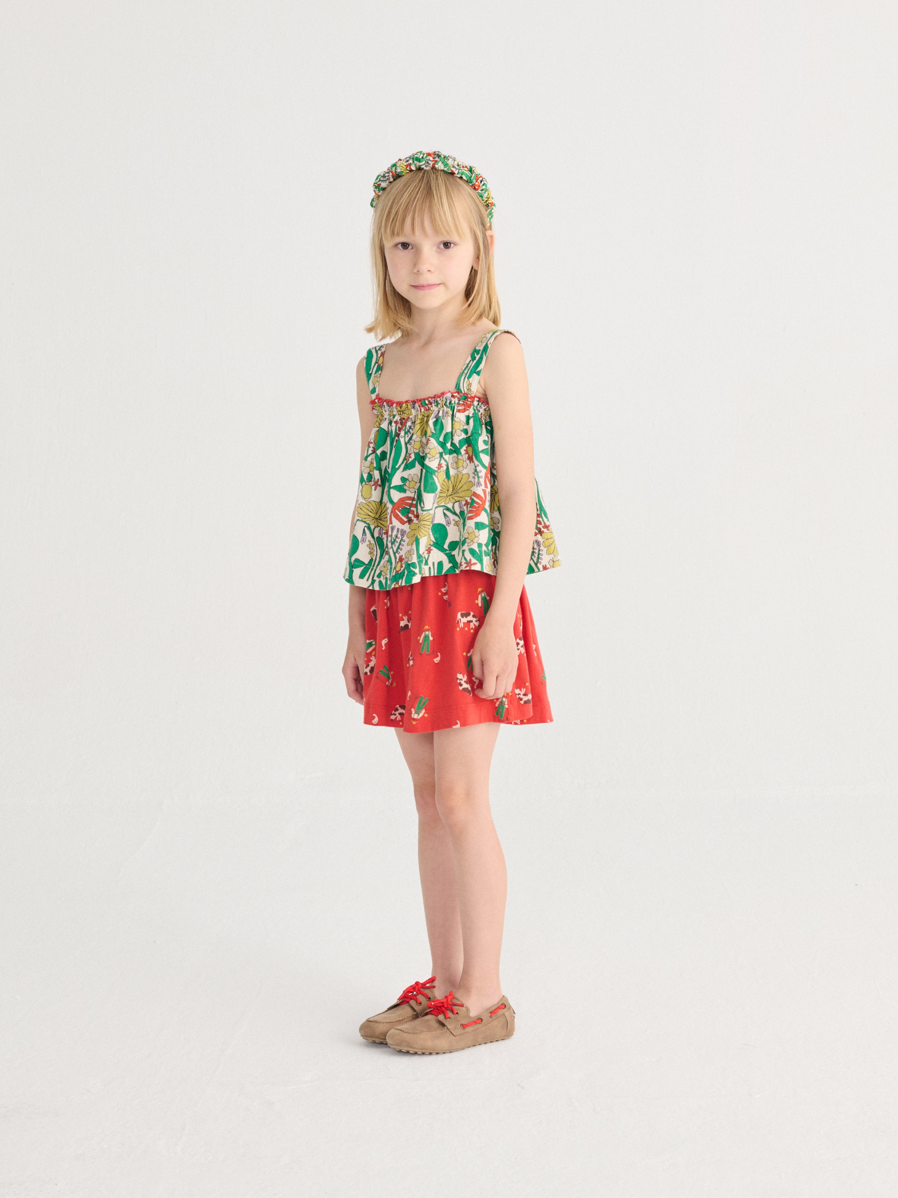 Farm Adventure all over skirt – red