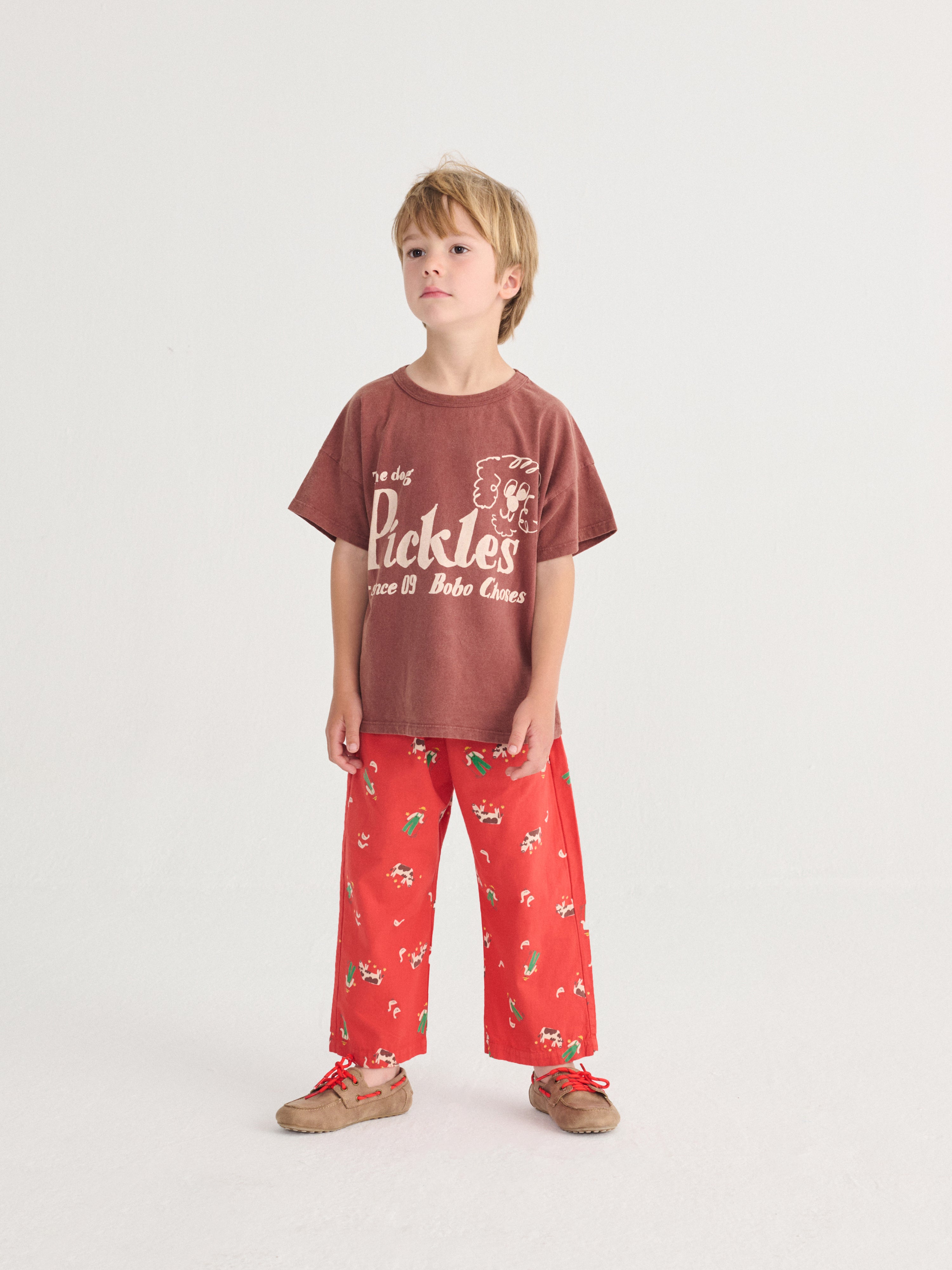 Farm Adventure All Over Woven Pants – red