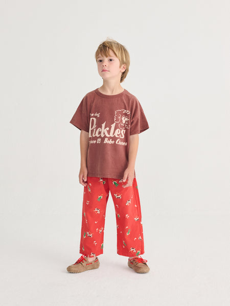 Farm Adventure All Over Woven Pants – red
